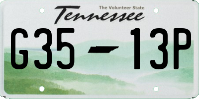 TN license plate G3513P