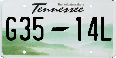 TN license plate G3514L