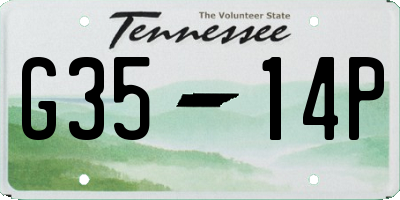 TN license plate G3514P