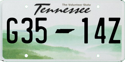 TN license plate G3514Z