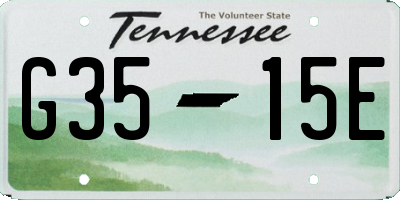 TN license plate G3515E