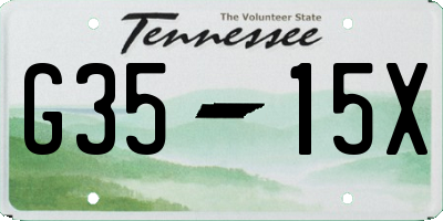 TN license plate G3515X