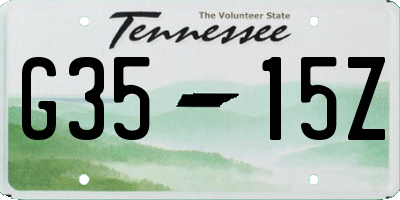 TN license plate G3515Z
