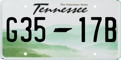 TN license plate G3517B