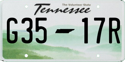 TN license plate G3517R