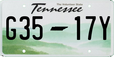 TN license plate G3517Y