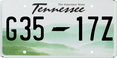 TN license plate G3517Z