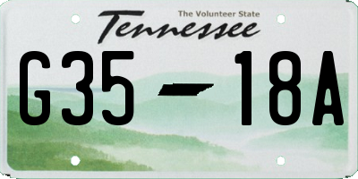 TN license plate G3518A