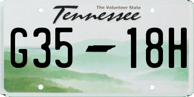 TN license plate G3518H