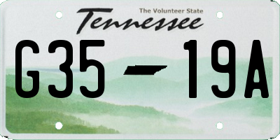 TN license plate G3519A
