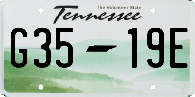 TN license plate G3519E