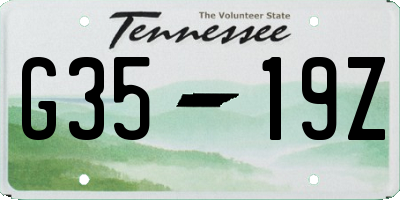 TN license plate G3519Z