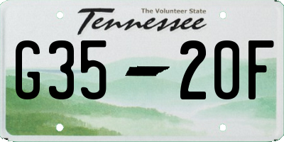 TN license plate G3520F