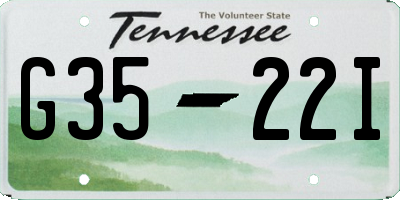 TN license plate G3522I