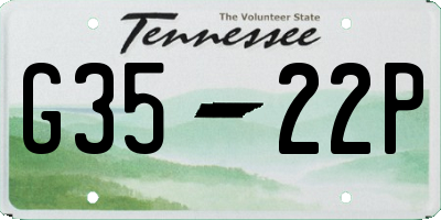 TN license plate G3522P