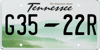 TN license plate G3522R