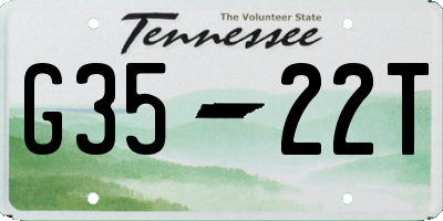 TN license plate G3522T