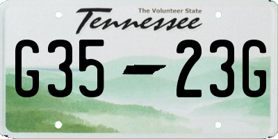 TN license plate G3523G