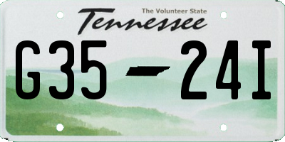 TN license plate G3524I