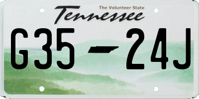 TN license plate G3524J