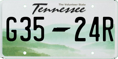 TN license plate G3524R