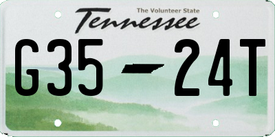 TN license plate G3524T