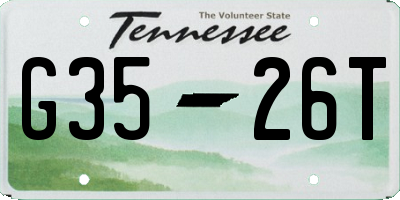 TN license plate G3526T
