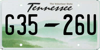 TN license plate G3526U