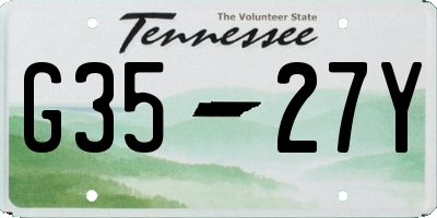 TN license plate G3527Y