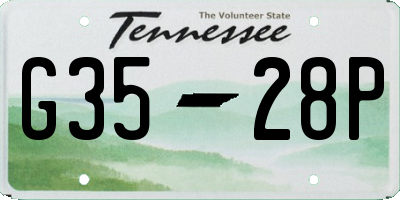 TN license plate G3528P