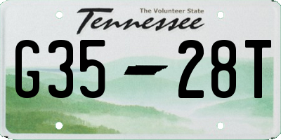 TN license plate G3528T