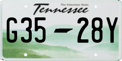 TN license plate G3528Y