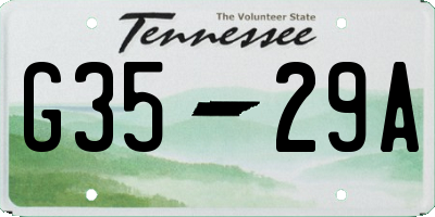 TN license plate G3529A