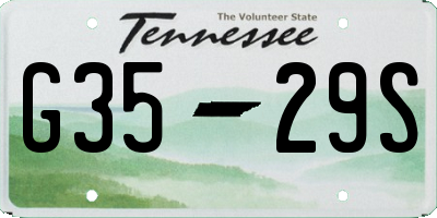 TN license plate G3529S