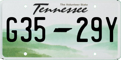 TN license plate G3529Y