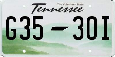 TN license plate G3530I
