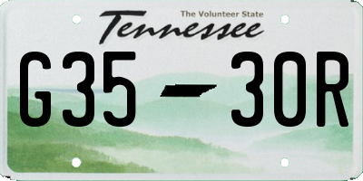 TN license plate G3530R