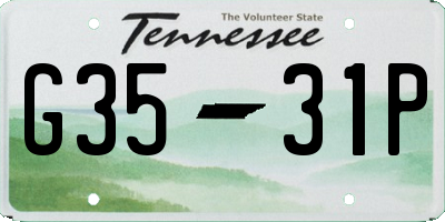 TN license plate G3531P