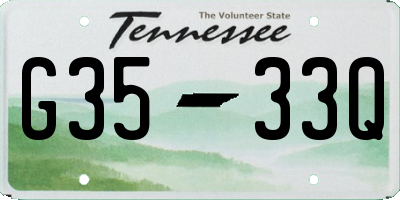 TN license plate G3533Q