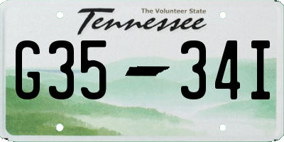 TN license plate G3534I
