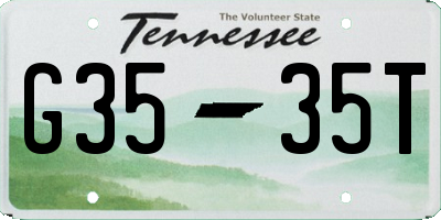 TN license plate G3535T