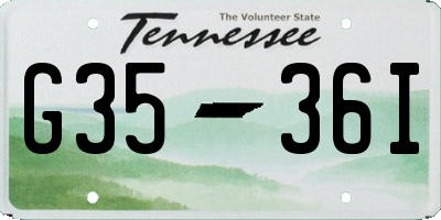 TN license plate G3536I