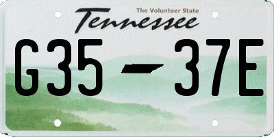 TN license plate G3537E