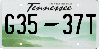 TN license plate G3537T