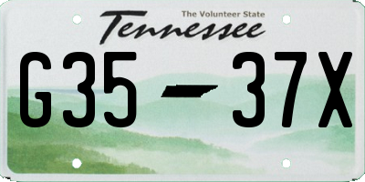TN license plate G3537X