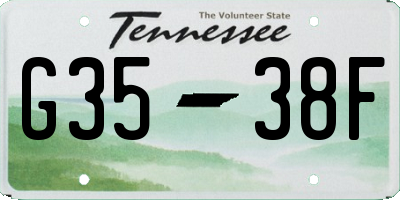 TN license plate G3538F