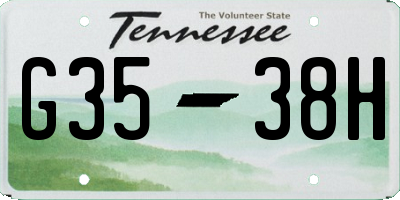 TN license plate G3538H