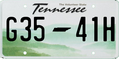 TN license plate G3541H