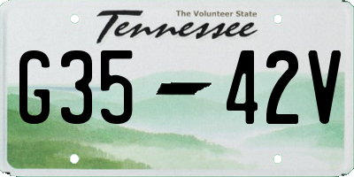 TN license plate G3542V