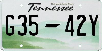 TN license plate G3542Y